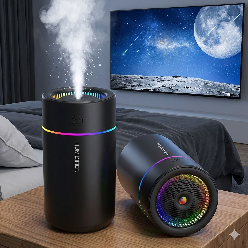 Home Air Humidifier & Aroma Diffuser with Colorful Light