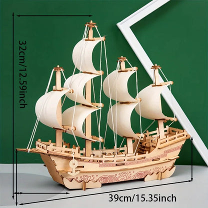 DIY Wooden 3D Puzzle Model Kit for Home Décor