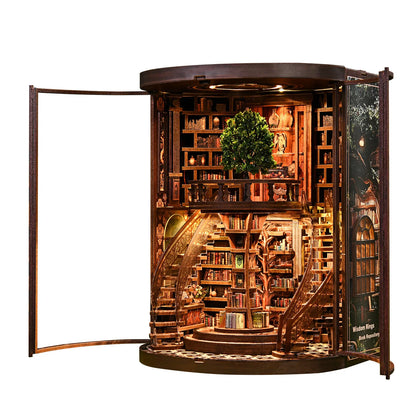 Wisdom Ring Book Nook DIY Kit - 3D Wooden Library Model