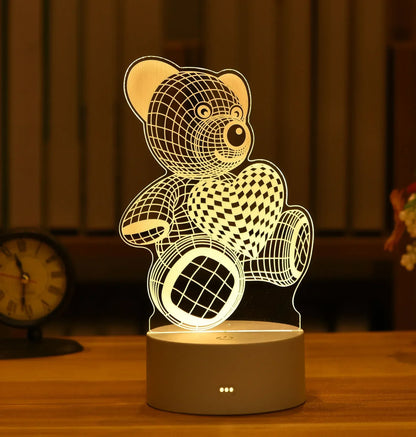Electric 3D Acrylic Led Lamp for  Children's Night Light