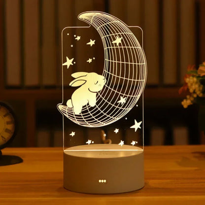 Electric 3D Acrylic Led Lamp for  Children's Night Light