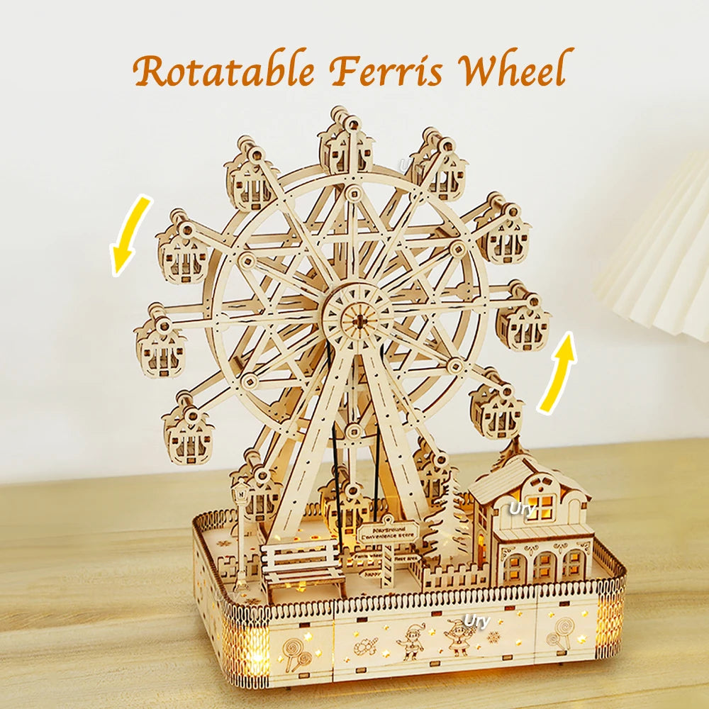 3D Wooden Ferris Wheel Music Kit