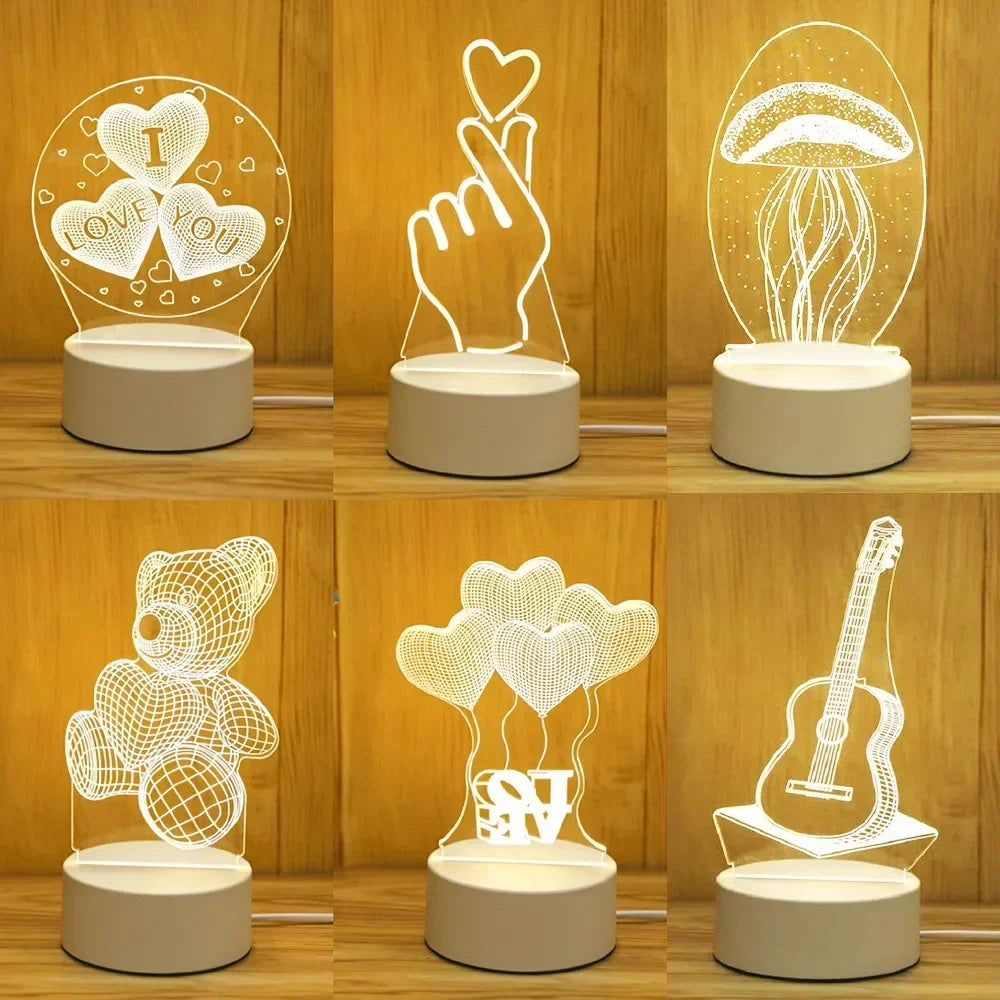 Electric 3D Acrylic Led Lamp for  Children's Night Light