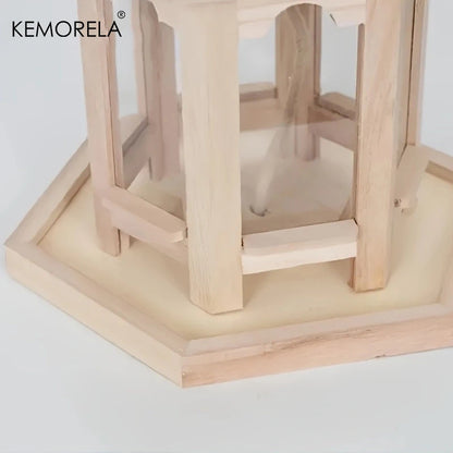 KEMORELA Wooden Bird Feeder House Outdoor Hanging