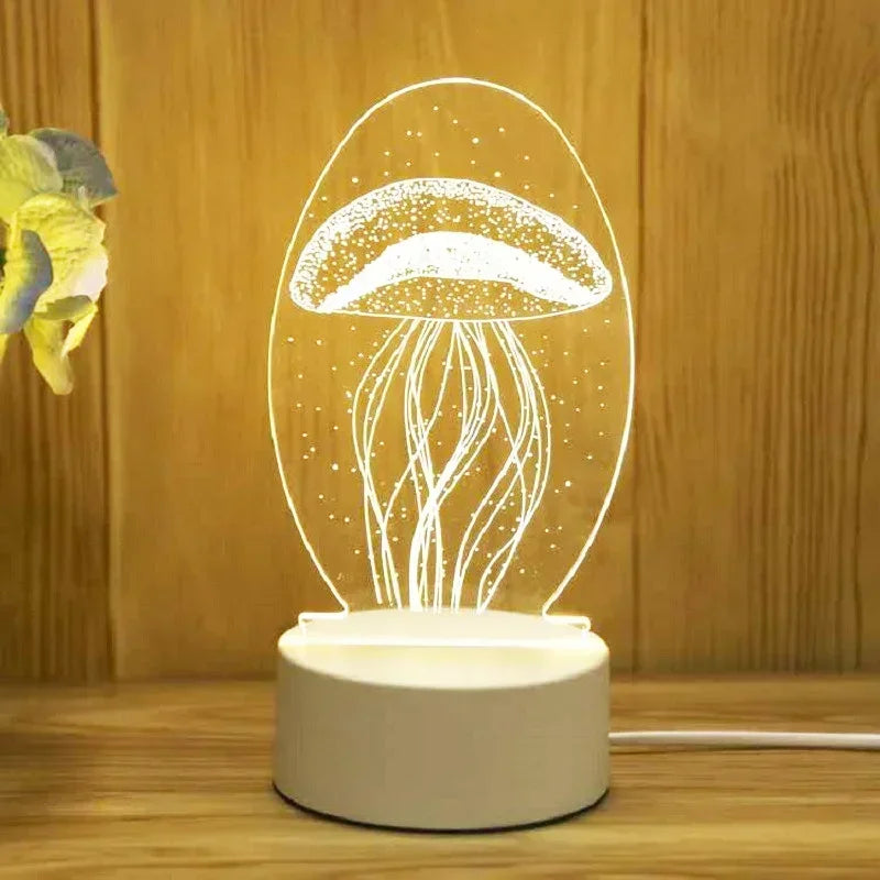 Electric 3D Acrylic Led Lamp for  Children's Night Light
