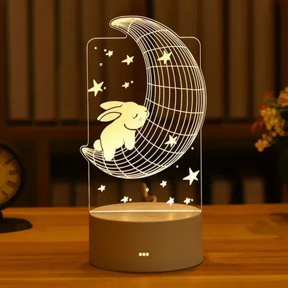 Electric 3D Acrylic Led Lamp for  Children's Night Light