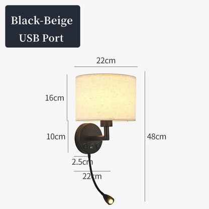 Rotating Bedside Wall Lamp – Modern LED