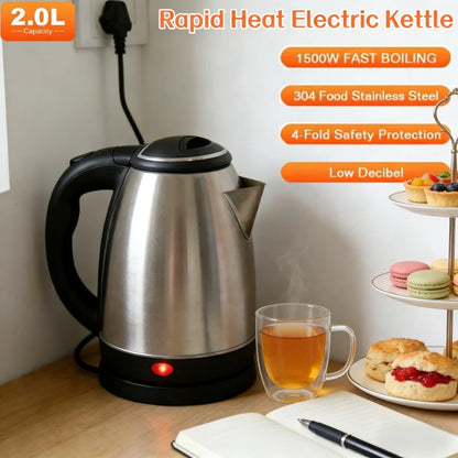 2L Stainless Steel Portable Electric Kettle for Home Kitchen