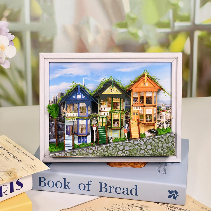 DIY Wooden Dollhouse European Cottage Model Kit