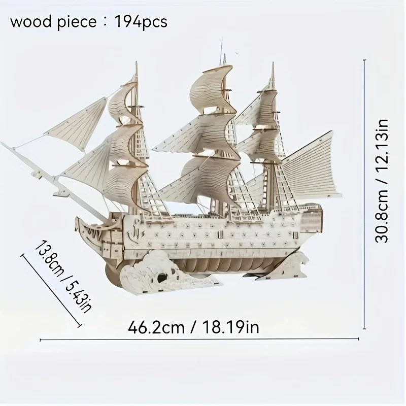 DIY Wooden 3D Puzzle Model Kit for Home Décor