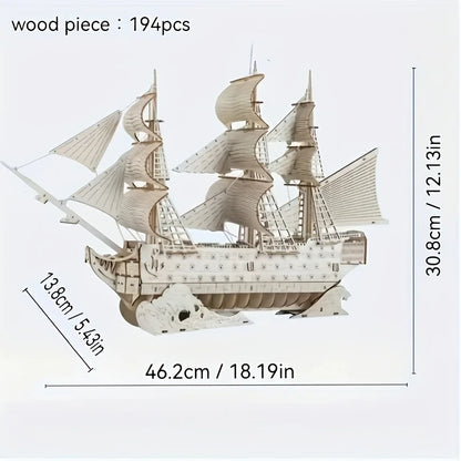 DIY Wooden 3D Puzzle Model Kit for Home Décor