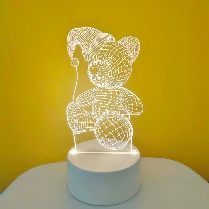 Electric 3D Acrylic Led Lamp for  Children's Night Light