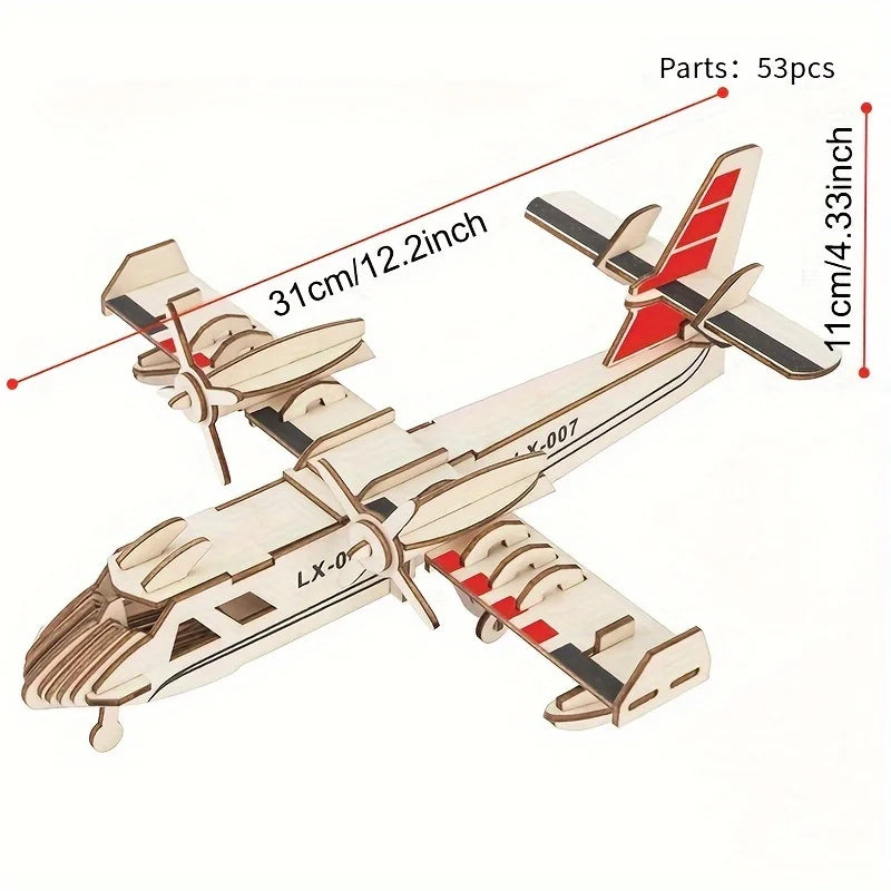 DIY Wooden 3D Puzzle Model Kit for Home Décor