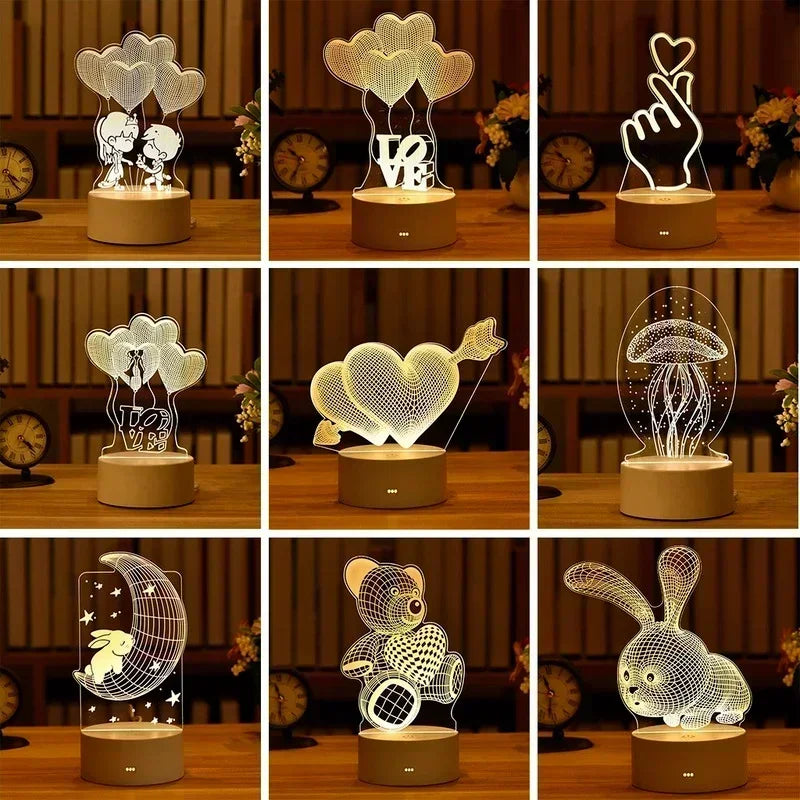 Electric 3D Acrylic Led Lamp for  Children's Night Light