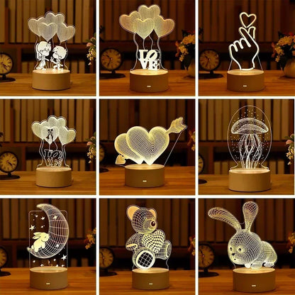Electric 3D Acrylic Led Lamp for  Children's Night Light