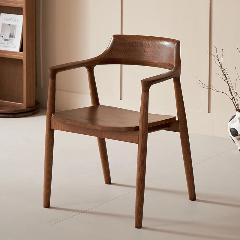Nordic Ergonomic Dining Chair with Luxury Wood