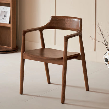 Nordic Ergonomic Dining Chair with Luxury Wood