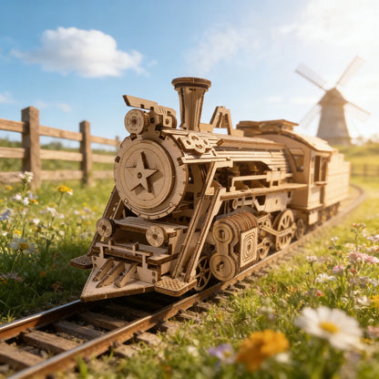 DIY Wooden 3D Train Assembly Educational Birthday Gift