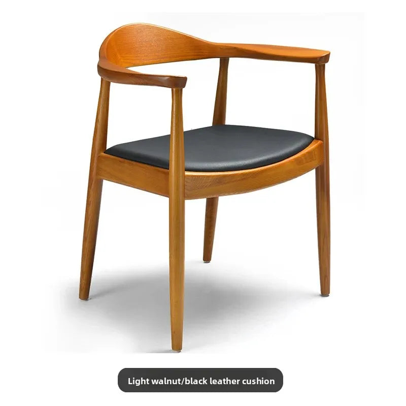Nordic Ergonomic Dining Chair with Luxury Wood