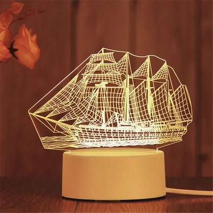 Electric 3D Acrylic Led Lamp for  Children's Night Light