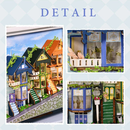 DIY Wooden Dollhouse European Cottage Model Kit