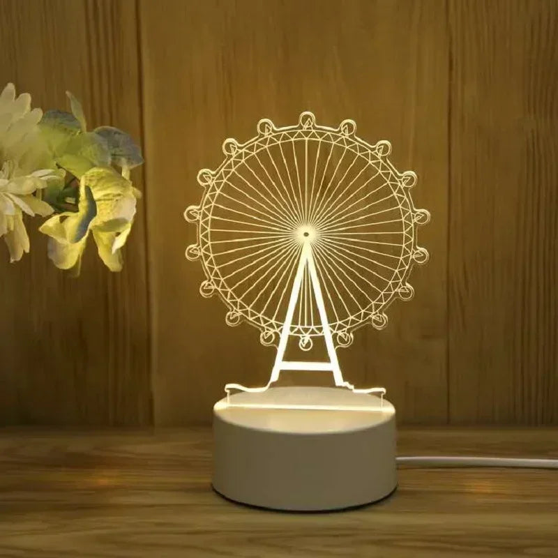 Electric 3D Acrylic Led Lamp for  Children's Night Light