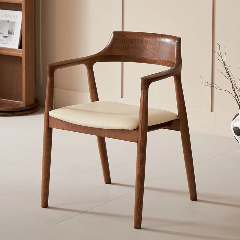 Nordic Ergonomic Dining Chair with Luxury Wood