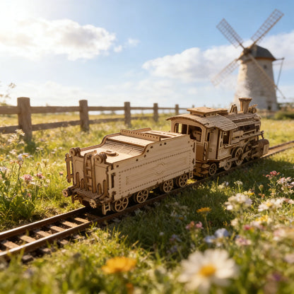 DIY Wooden 3D Train Assembly Educational Birthday Gift
