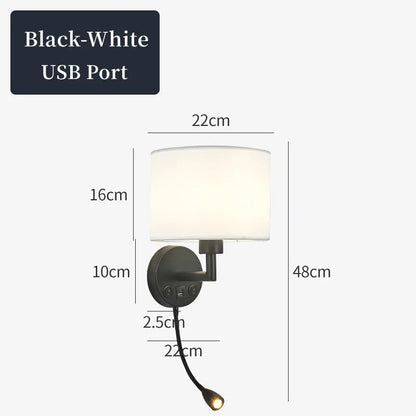 Rotating Bedside Wall Lamp – Modern LED