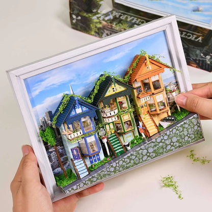 DIY Wooden Dollhouse European Cottage Model Kit