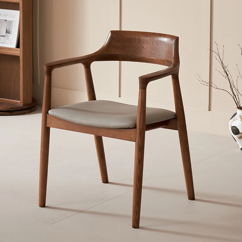 Nordic Ergonomic Dining Chair with Luxury Wood