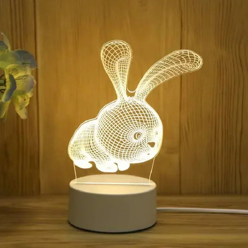 Electric 3D Acrylic Led Lamp for  Children's Night Light